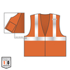 Glowear By Ergodyne M Orange Mesh Hi-Vis Safety Vest Class 2 - Single Size 8210HL-S